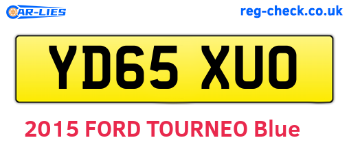 YD65XUO are the vehicle registration plates.