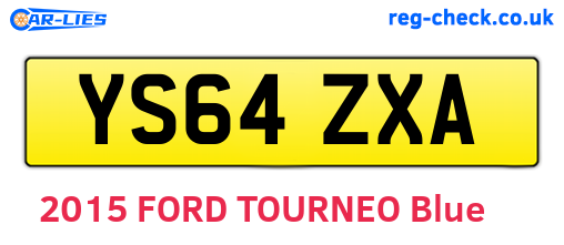 YS64ZXA are the vehicle registration plates.