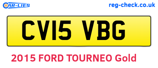 CV15VBG are the vehicle registration plates.