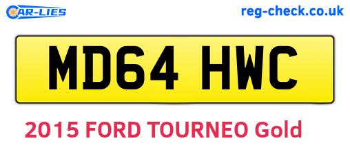 MD64HWC are the vehicle registration plates.