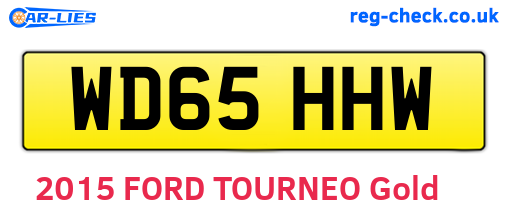 WD65HHW are the vehicle registration plates.