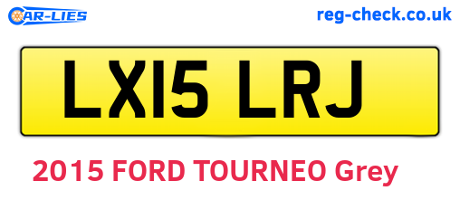LX15LRJ are the vehicle registration plates.
