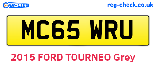 MC65WRU are the vehicle registration plates.