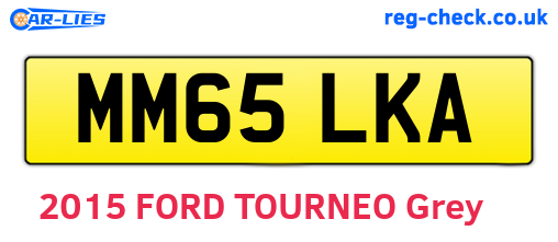 MM65LKA are the vehicle registration plates.