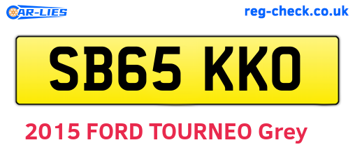 SB65KKO are the vehicle registration plates.
