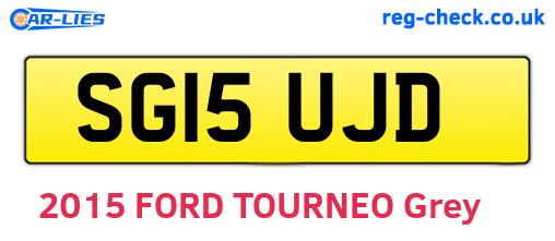 SG15UJD are the vehicle registration plates.