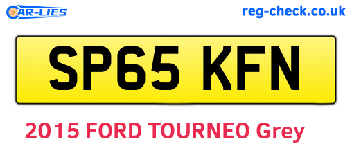 SP65KFN are the vehicle registration plates.