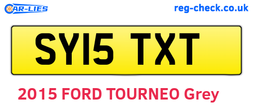 SY15TXT are the vehicle registration plates.