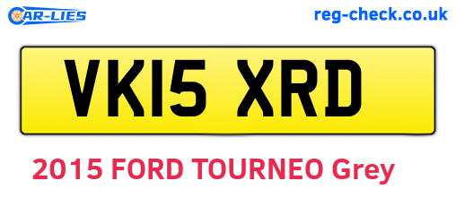 VK15XRD are the vehicle registration plates.