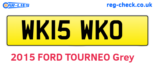 WK15WKO are the vehicle registration plates.