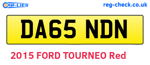 DA65NDN are the vehicle registration plates.