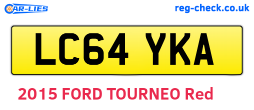 LC64YKA are the vehicle registration plates.