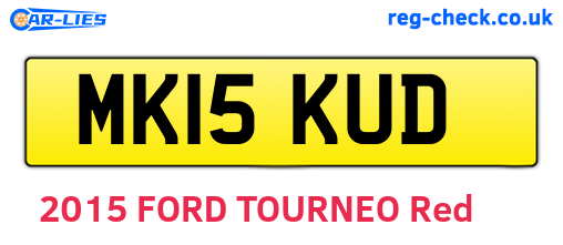 MK15KUD are the vehicle registration plates.