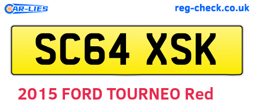 SC64XSK are the vehicle registration plates.