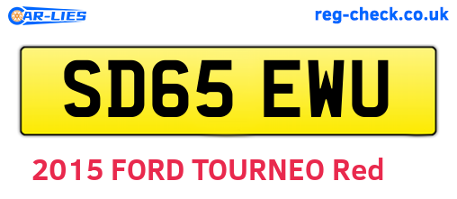 SD65EWU are the vehicle registration plates.