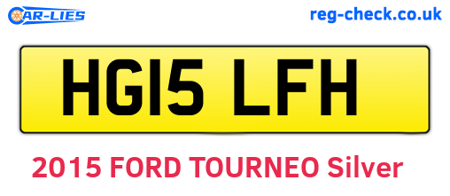 HG15LFH are the vehicle registration plates.