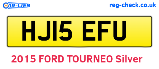 HJ15EFU are the vehicle registration plates.