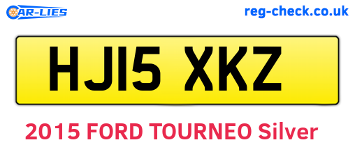 HJ15XKZ are the vehicle registration plates.