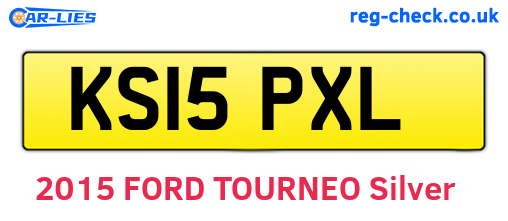 KS15PXL are the vehicle registration plates.