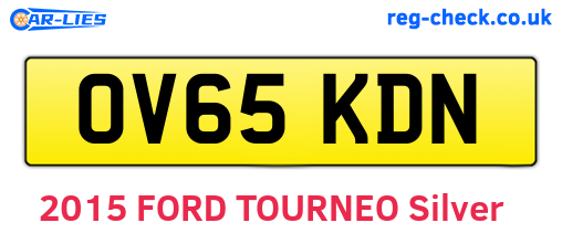 OV65KDN are the vehicle registration plates.