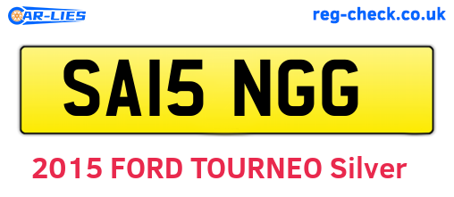 SA15NGG are the vehicle registration plates.