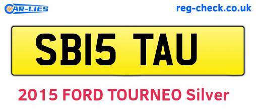 SB15TAU are the vehicle registration plates.