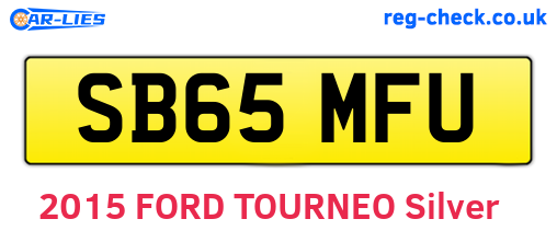 SB65MFU are the vehicle registration plates.