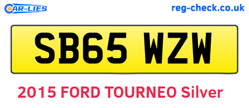SB65WZW are the vehicle registration plates.