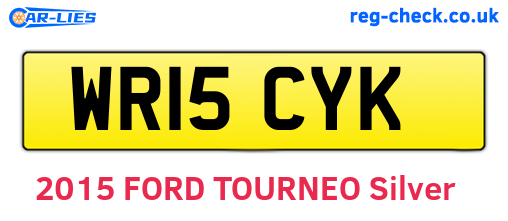WR15CYK are the vehicle registration plates.