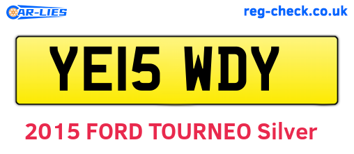 YE15WDY are the vehicle registration plates.