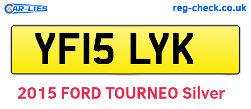 YF15LYK are the vehicle registration plates.