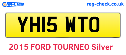 YH15WTO are the vehicle registration plates.