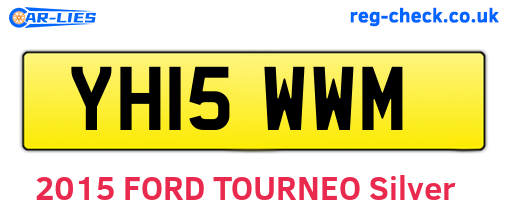 YH15WWM are the vehicle registration plates.