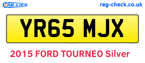 YR65MJX are the vehicle registration plates.