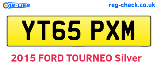 YT65PXM are the vehicle registration plates.