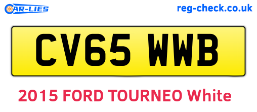 CV65WWB are the vehicle registration plates.