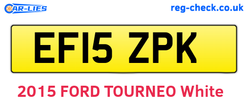 EF15ZPK are the vehicle registration plates.