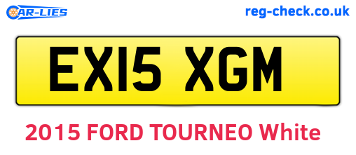 EX15XGM are the vehicle registration plates.