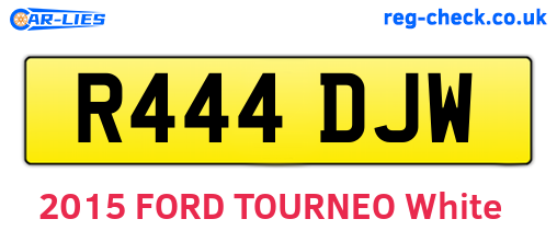 R444DJW are the vehicle registration plates.
