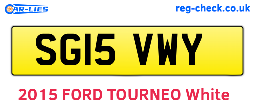 SG15VWY are the vehicle registration plates.