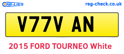 V77VAN are the vehicle registration plates.