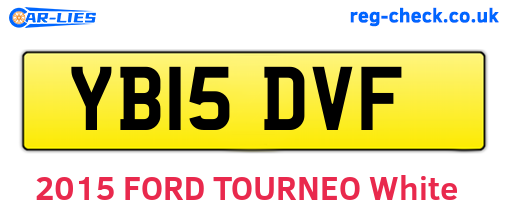 YB15DVF are the vehicle registration plates.