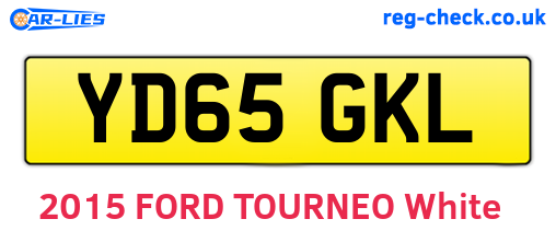 YD65GKL are the vehicle registration plates.