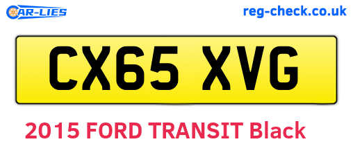 CX65XVG are the vehicle registration plates.