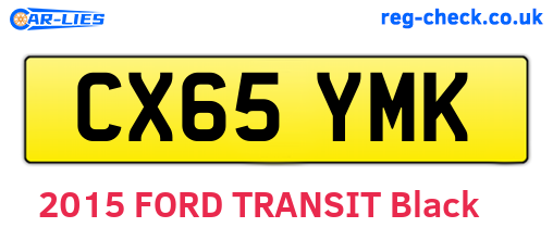 CX65YMK are the vehicle registration plates.