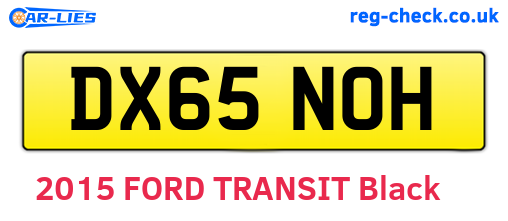 DX65NOH are the vehicle registration plates.