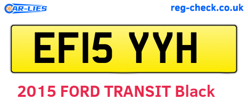 EF15YYH are the vehicle registration plates.