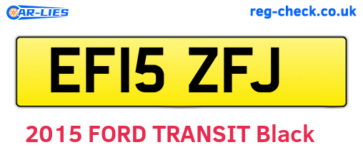 EF15ZFJ are the vehicle registration plates.