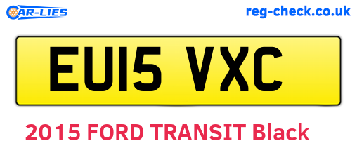 EU15VXC are the vehicle registration plates.