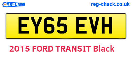 EY65EVH are the vehicle registration plates.